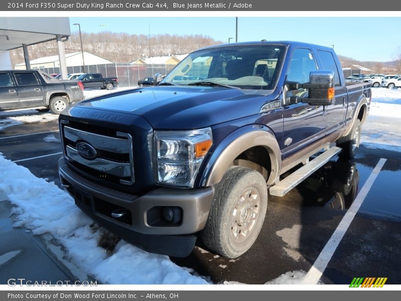 Blue Jeans Metallic / Adobe 2014 Ford F350 Super Duty King Ranch Crew Cab 4x4