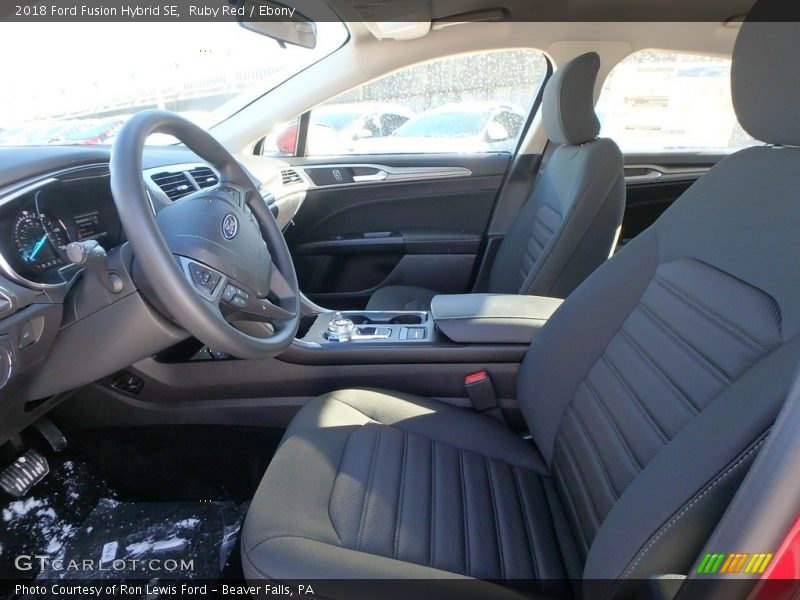 Ruby Red / Ebony 2018 Ford Fusion Hybrid SE