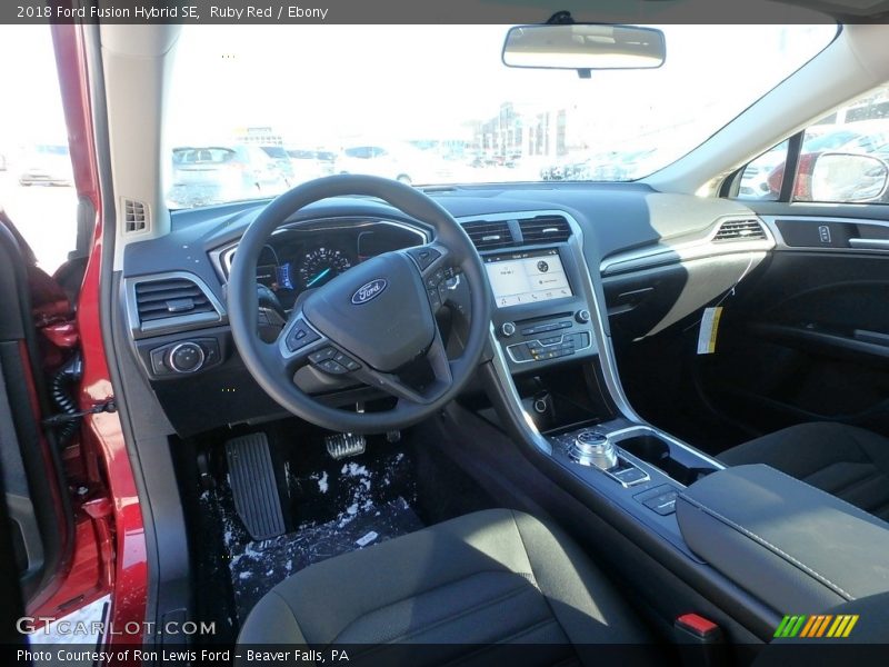 Ruby Red / Ebony 2018 Ford Fusion Hybrid SE
