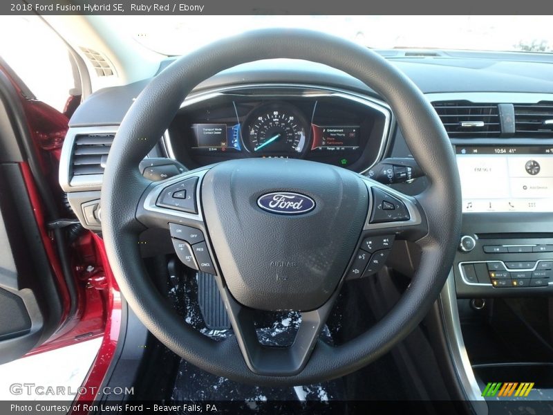 Ruby Red / Ebony 2018 Ford Fusion Hybrid SE