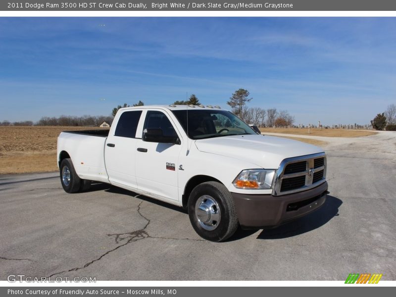 Bright White / Dark Slate Gray/Medium Graystone 2011 Dodge Ram 3500 HD ST Crew Cab Dually