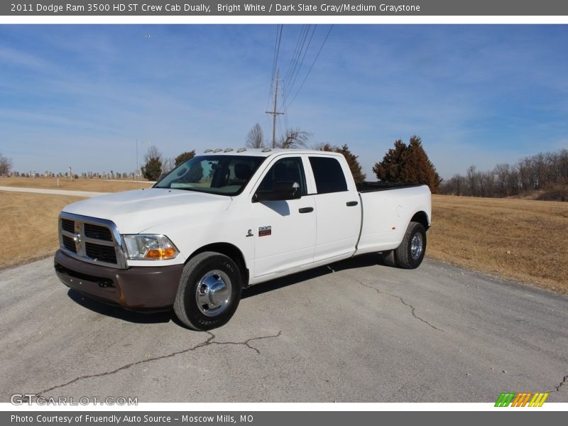 Bright White / Dark Slate Gray/Medium Graystone 2011 Dodge Ram 3500 HD ST Crew Cab Dually