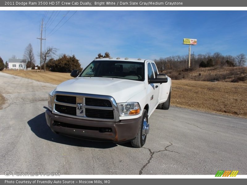 Bright White / Dark Slate Gray/Medium Graystone 2011 Dodge Ram 3500 HD ST Crew Cab Dually