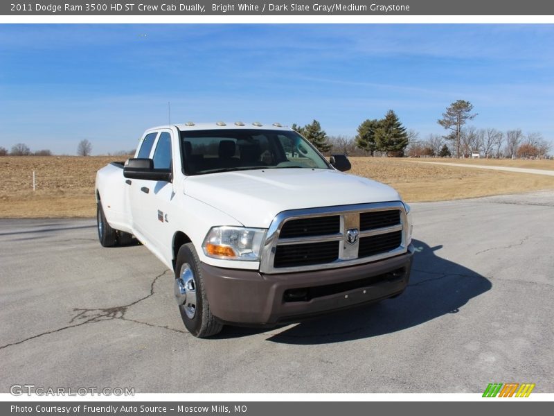 Bright White / Dark Slate Gray/Medium Graystone 2011 Dodge Ram 3500 HD ST Crew Cab Dually