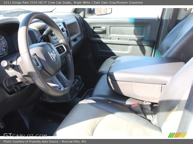Bright White / Dark Slate Gray/Medium Graystone 2011 Dodge Ram 3500 HD ST Crew Cab Dually