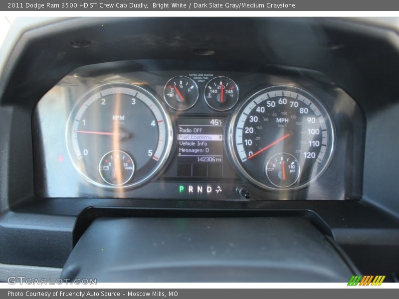 Bright White / Dark Slate Gray/Medium Graystone 2011 Dodge Ram 3500 HD ST Crew Cab Dually