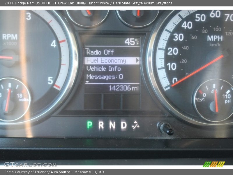 Bright White / Dark Slate Gray/Medium Graystone 2011 Dodge Ram 3500 HD ST Crew Cab Dually