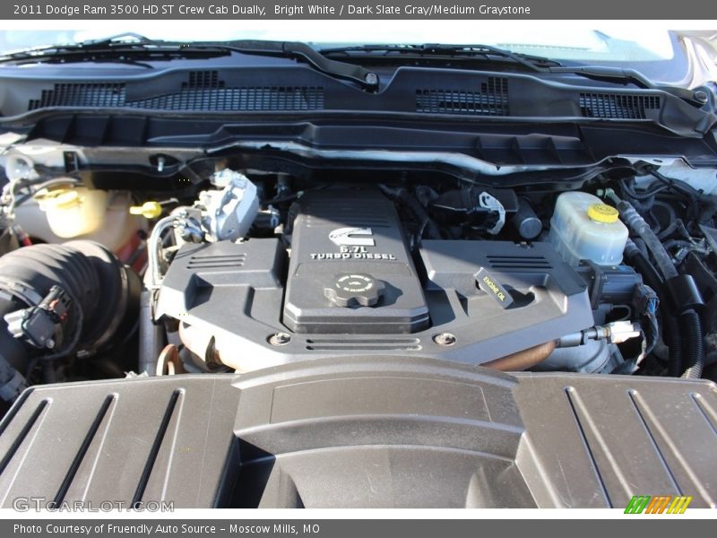 Bright White / Dark Slate Gray/Medium Graystone 2011 Dodge Ram 3500 HD ST Crew Cab Dually