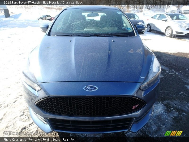 Blue Metallic / Charcoal Black 2018 Ford Focus ST Hatch