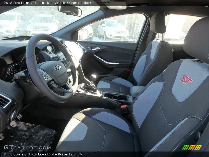 Blue Metallic / Charcoal Black 2018 Ford Focus ST Hatch