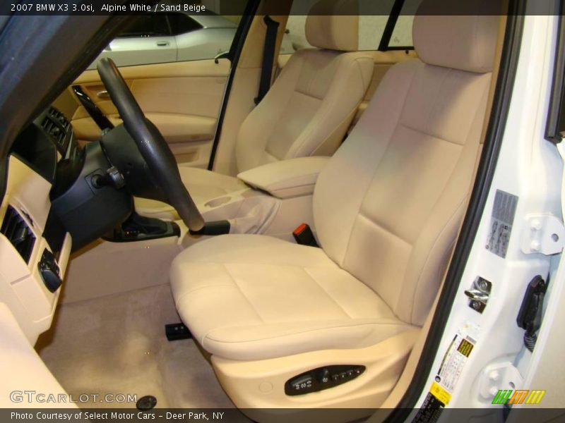 Alpine White / Sand Beige 2007 BMW X3 3.0si