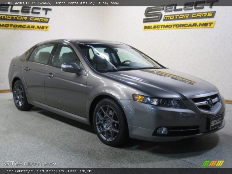 Carbon Bronze Metallic / Taupe/Ebony 2008 Acura TL 3.5 Type-S