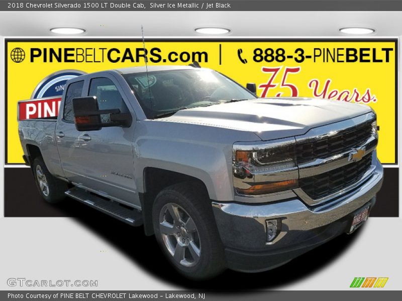 Silver Ice Metallic / Jet Black 2018 Chevrolet Silverado 1500 LT Double Cab