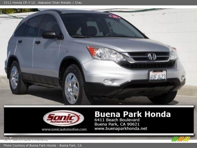 Alabaster Silver Metallic / Gray 2011 Honda CR-V LX