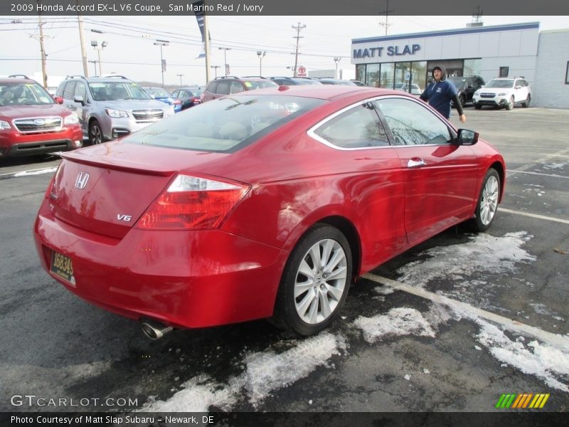 San Marino Red / Ivory 2009 Honda Accord EX-L V6 Coupe