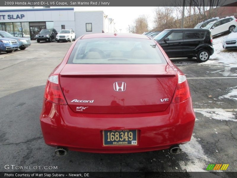 San Marino Red / Ivory 2009 Honda Accord EX-L V6 Coupe