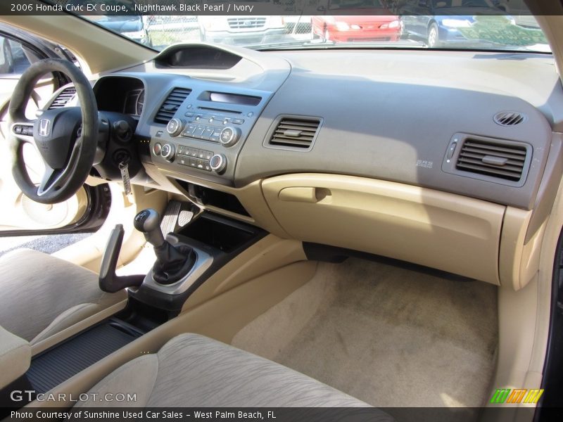 Nighthawk Black Pearl / Ivory 2006 Honda Civic EX Coupe