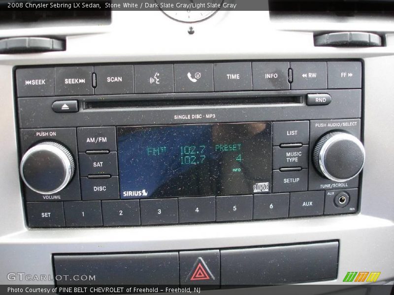 Stone White / Dark Slate Gray/Light Slate Gray 2008 Chrysler Sebring LX Sedan