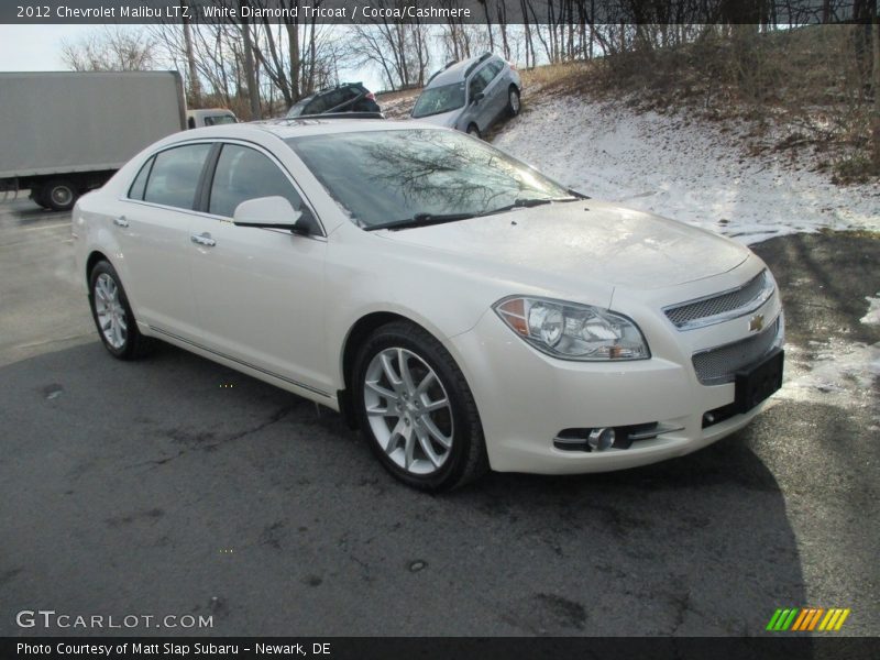 White Diamond Tricoat / Cocoa/Cashmere 2012 Chevrolet Malibu LTZ