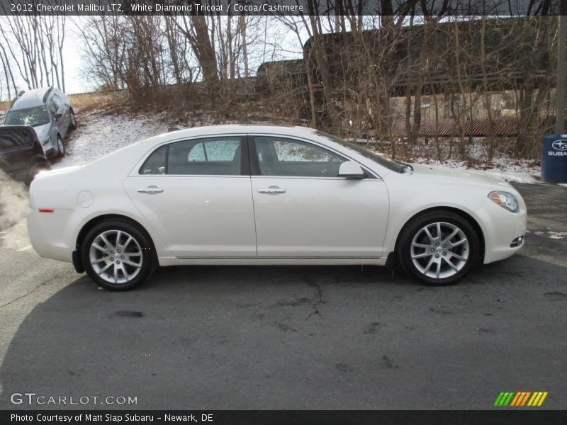 White Diamond Tricoat / Cocoa/Cashmere 2012 Chevrolet Malibu LTZ