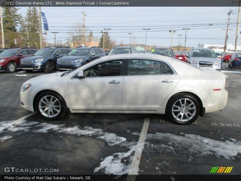 White Diamond Tricoat / Cocoa/Cashmere 2012 Chevrolet Malibu LTZ