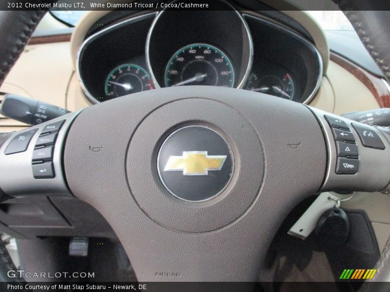 White Diamond Tricoat / Cocoa/Cashmere 2012 Chevrolet Malibu LTZ