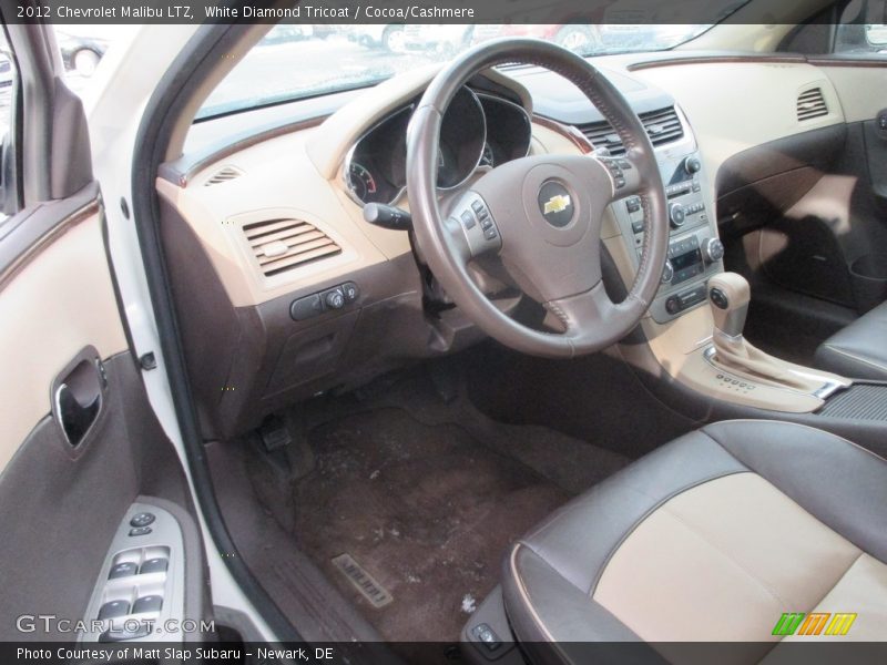 White Diamond Tricoat / Cocoa/Cashmere 2012 Chevrolet Malibu LTZ