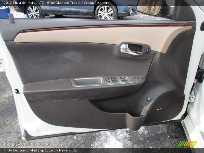 White Diamond Tricoat / Cocoa/Cashmere 2012 Chevrolet Malibu LTZ