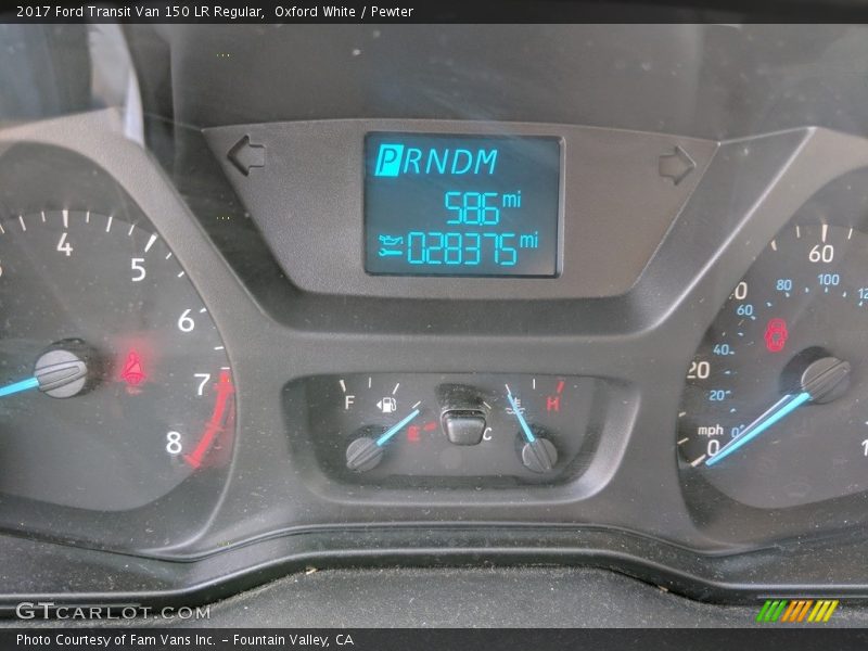 Oxford White / Pewter 2017 Ford Transit Van 150 LR Regular