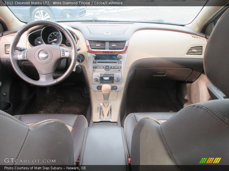 White Diamond Tricoat / Cocoa/Cashmere 2012 Chevrolet Malibu LTZ