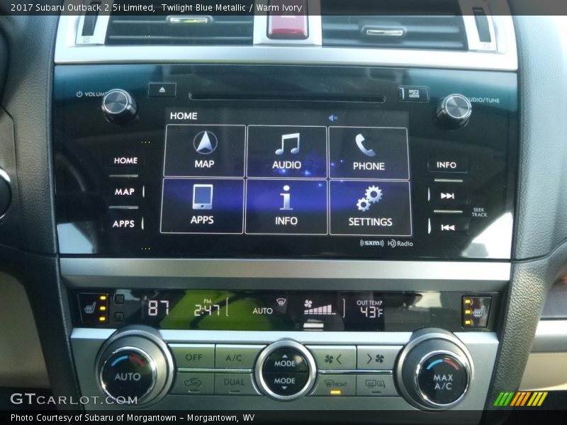 Twilight Blue Metallic / Warm Ivory 2017 Subaru Outback 2.5i Limited