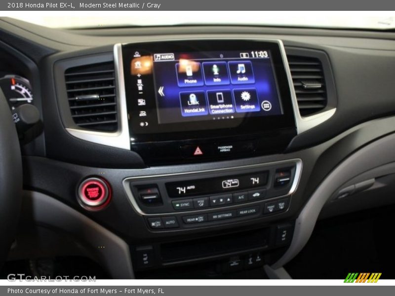 Modern Steel Metallic / Gray 2018 Honda Pilot EX-L