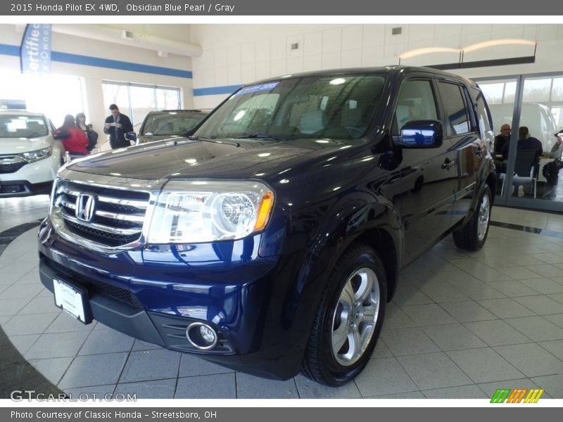 Obsidian Blue Pearl / Gray 2015 Honda Pilot EX 4WD