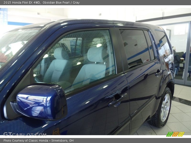 Obsidian Blue Pearl / Gray 2015 Honda Pilot EX 4WD