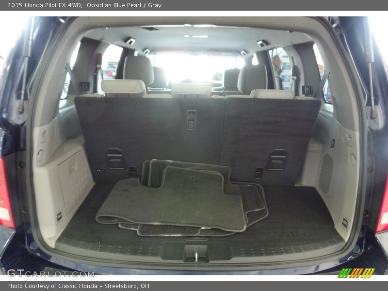 Obsidian Blue Pearl / Gray 2015 Honda Pilot EX 4WD