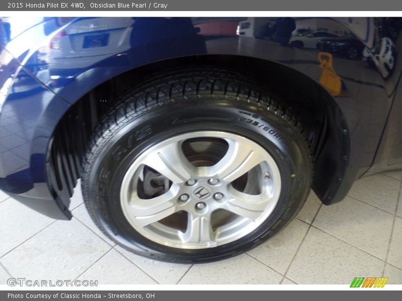 Obsidian Blue Pearl / Gray 2015 Honda Pilot EX 4WD