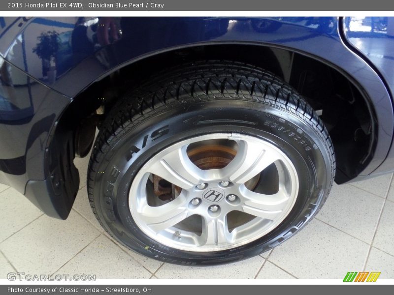 Obsidian Blue Pearl / Gray 2015 Honda Pilot EX 4WD
