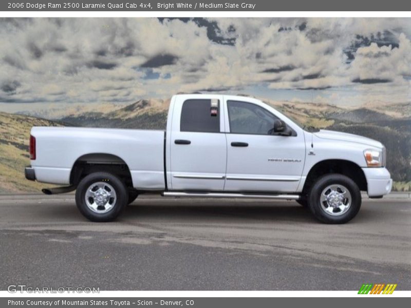 Bright White / Medium Slate Gray 2006 Dodge Ram 2500 Laramie Quad Cab 4x4