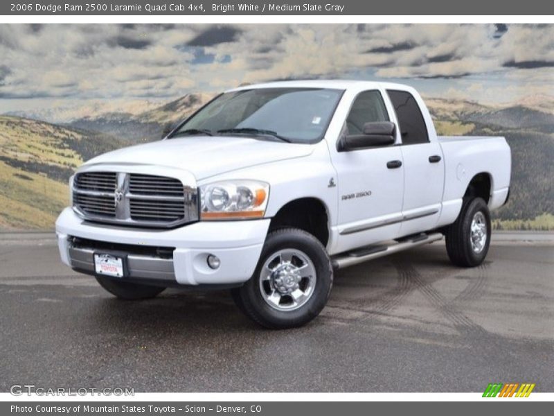 Bright White / Medium Slate Gray 2006 Dodge Ram 2500 Laramie Quad Cab 4x4
