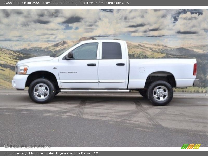 Bright White / Medium Slate Gray 2006 Dodge Ram 2500 Laramie Quad Cab 4x4