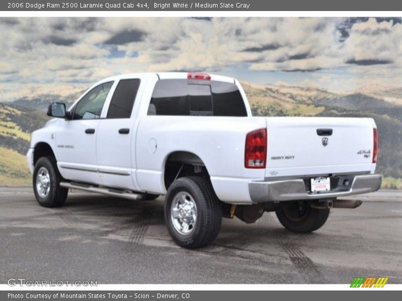 Bright White / Medium Slate Gray 2006 Dodge Ram 2500 Laramie Quad Cab 4x4