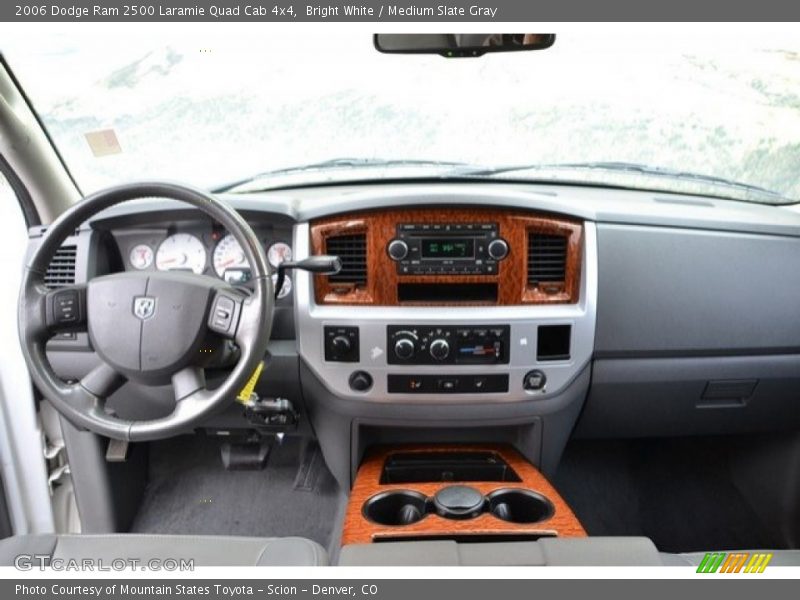 Bright White / Medium Slate Gray 2006 Dodge Ram 2500 Laramie Quad Cab 4x4