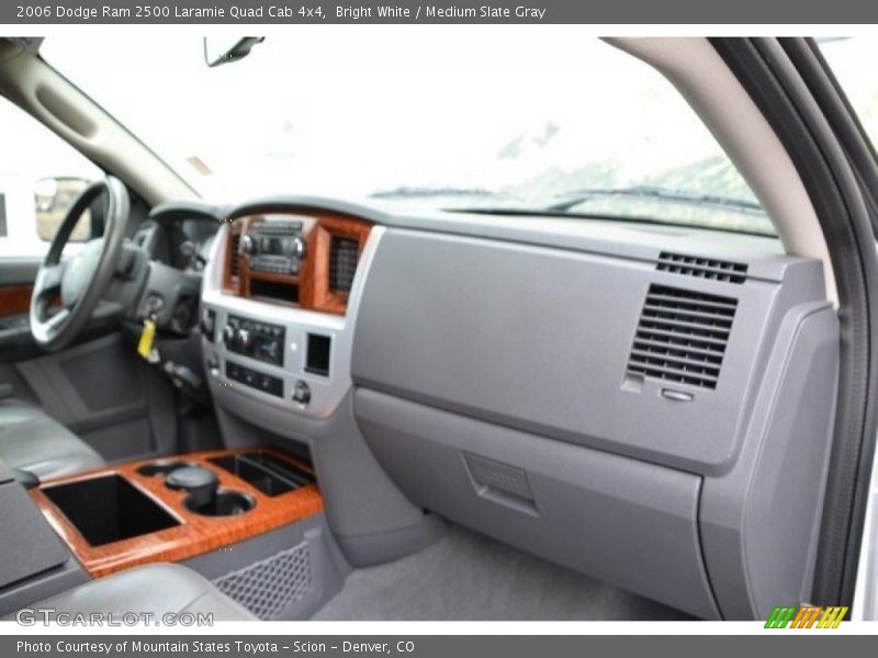 Bright White / Medium Slate Gray 2006 Dodge Ram 2500 Laramie Quad Cab 4x4