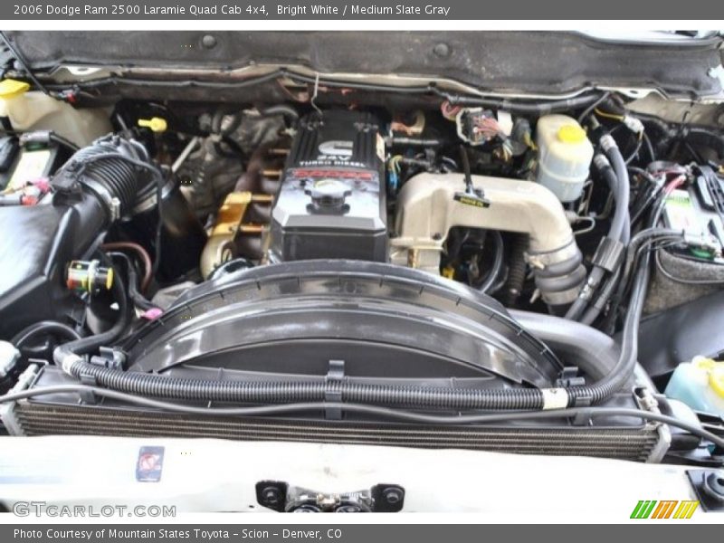 Bright White / Medium Slate Gray 2006 Dodge Ram 2500 Laramie Quad Cab 4x4