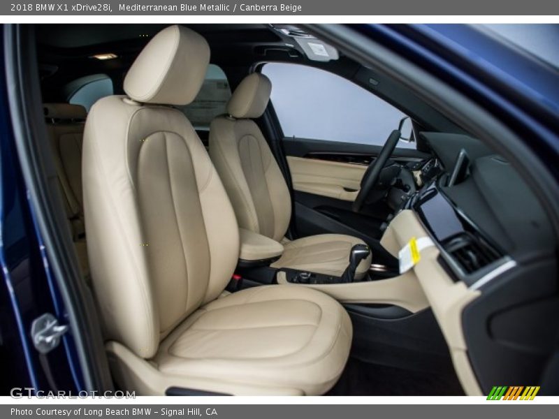 Mediterranean Blue Metallic / Canberra Beige 2018 BMW X1 xDrive28i