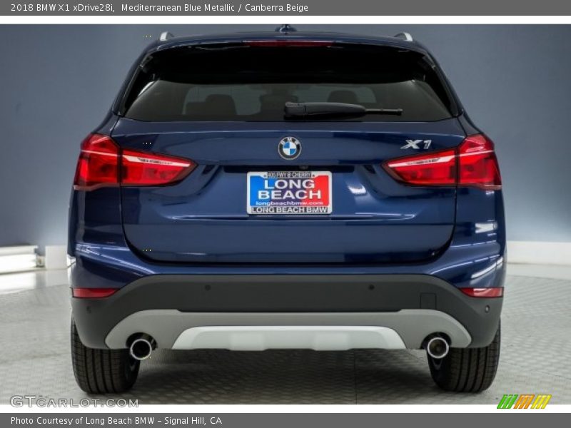 Mediterranean Blue Metallic / Canberra Beige 2018 BMW X1 xDrive28i