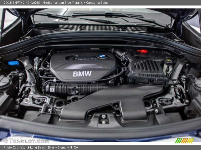Mediterranean Blue Metallic / Canberra Beige 2018 BMW X1 xDrive28i