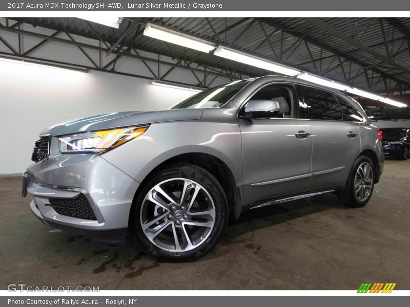 Lunar Silver Metallic / Graystone 2017 Acura MDX Technology SH-AWD