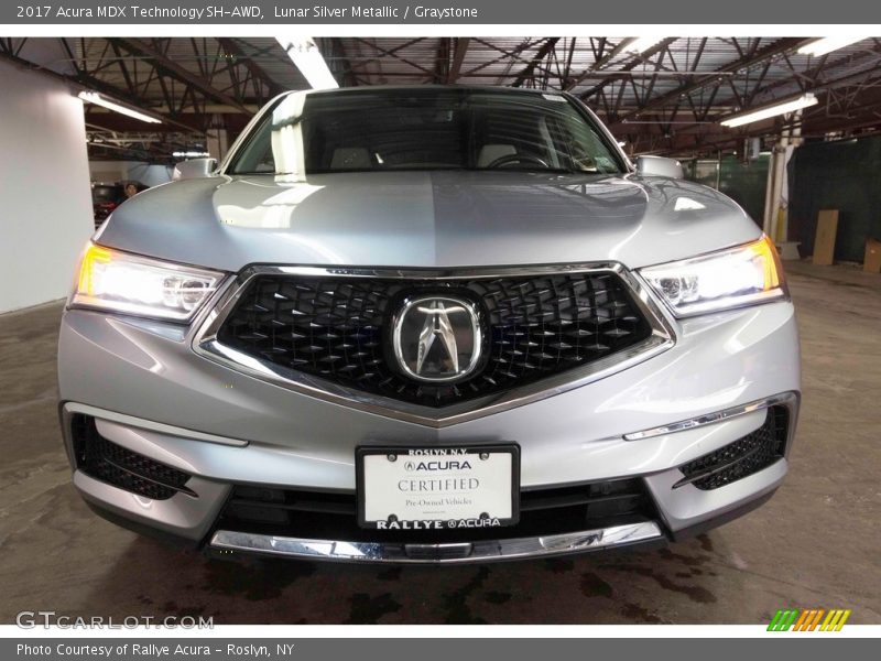 Lunar Silver Metallic / Graystone 2017 Acura MDX Technology SH-AWD