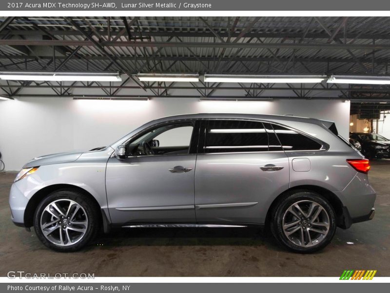 Lunar Silver Metallic / Graystone 2017 Acura MDX Technology SH-AWD